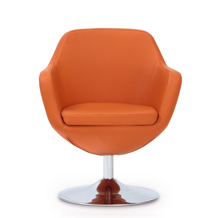 Caisson Orange Swivel Accent Chairs (Set of 2)