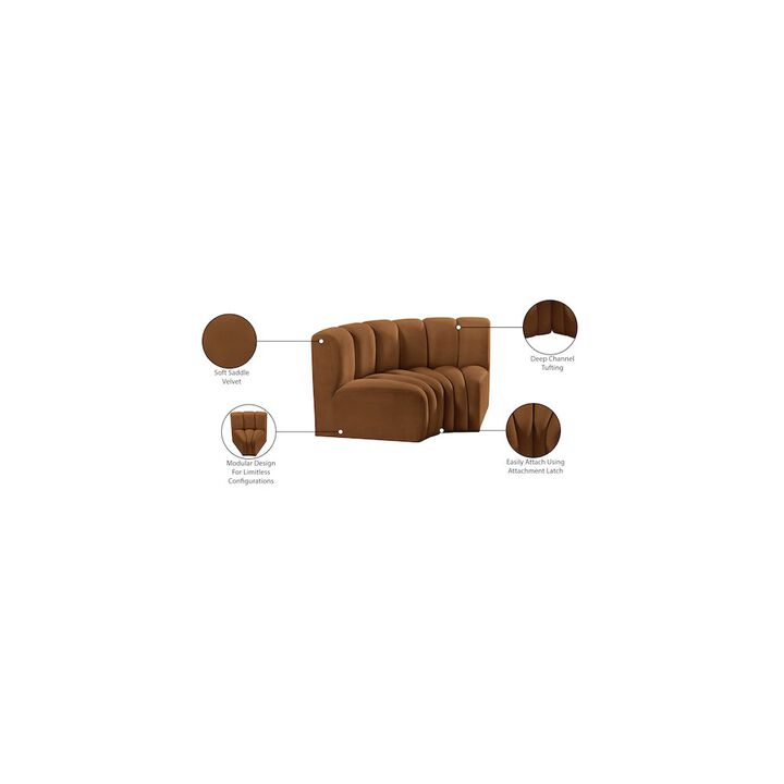 Meridian Furniture Arc Saddle Velvet Modular Sofa