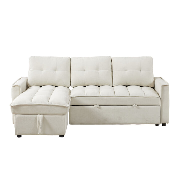 Merax L-Shaped Sectional Sofa with Reclining Storage and Arm Side Organizer Pocket Features