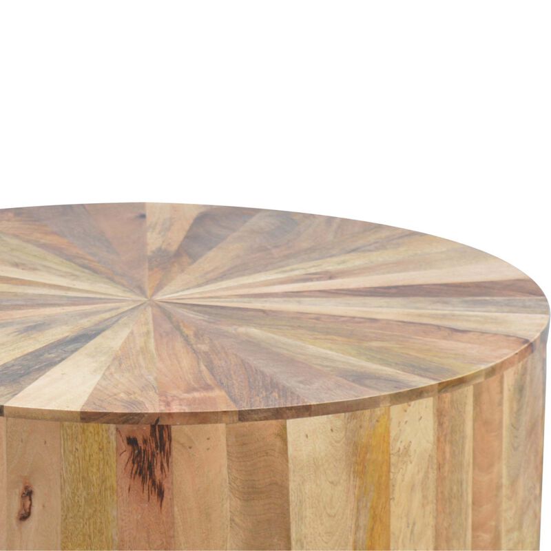 Solid Wood Round Wooden Coffee Table