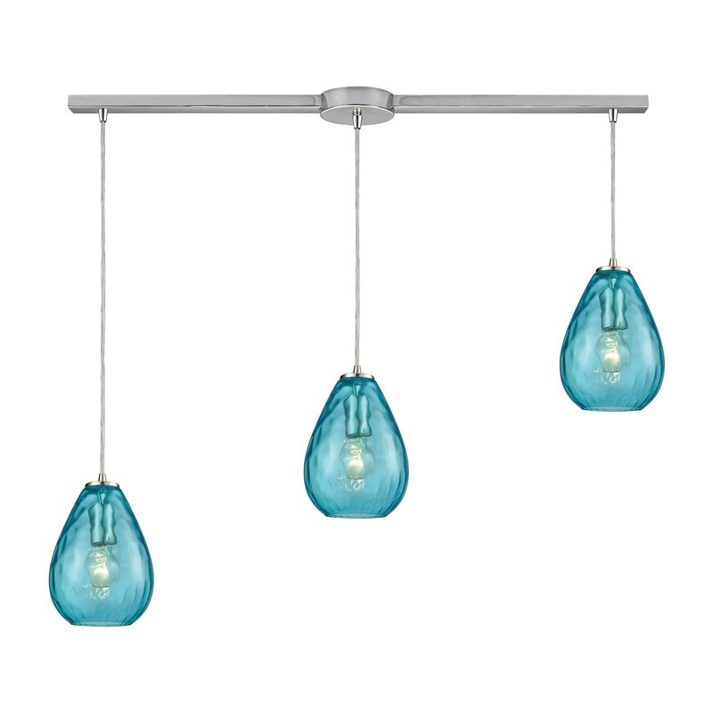 Lagoon Blue Slim Linear Mini Pendant