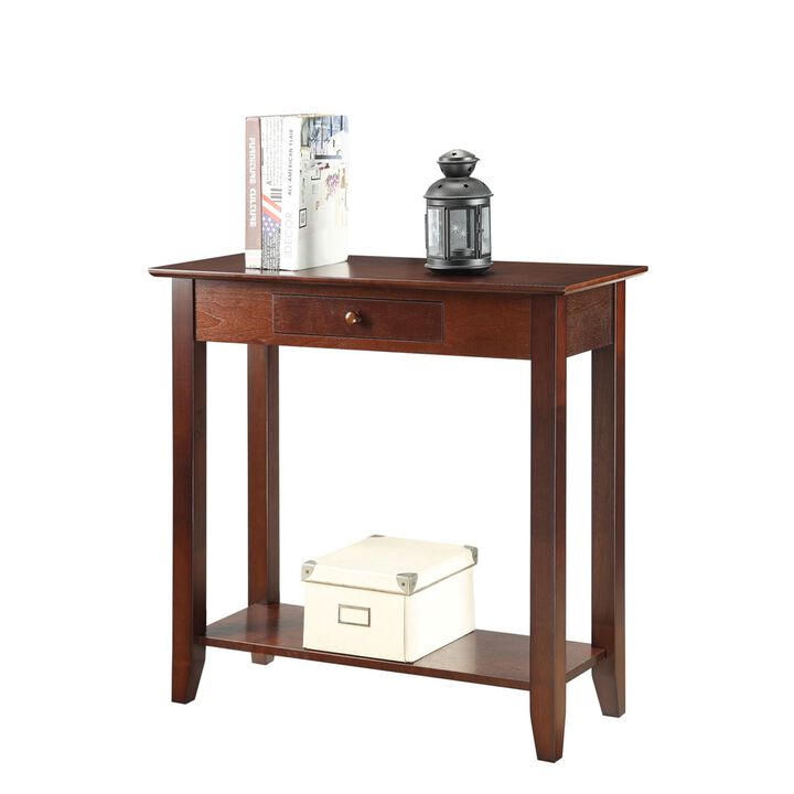 American Heritage 1 Drawer Hall Table with Shelf