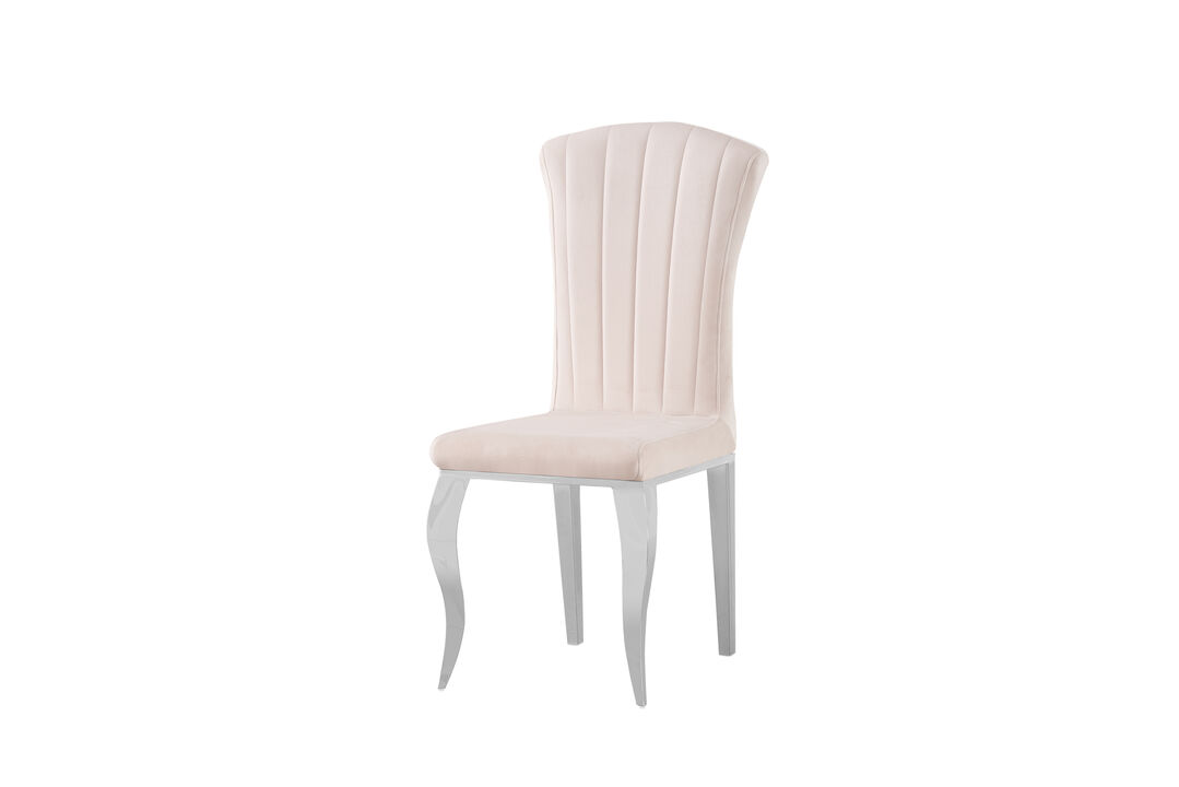 Dining Chairs White Silver