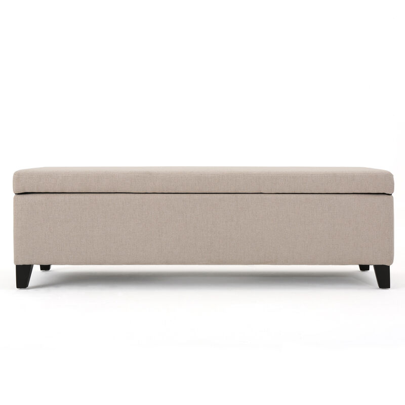 Plush Ottoman with Hidden Storage and Durable Birch Legs