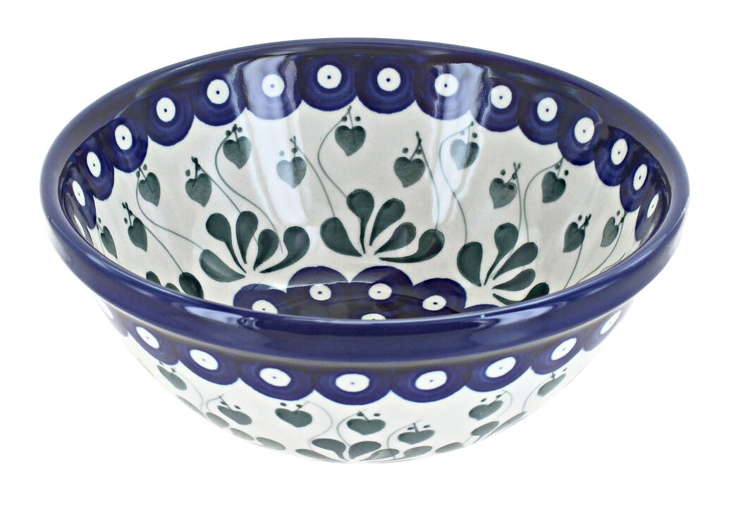 Blue Rose Polish Pottery Georgia Blue Cereal/Soup Bowl