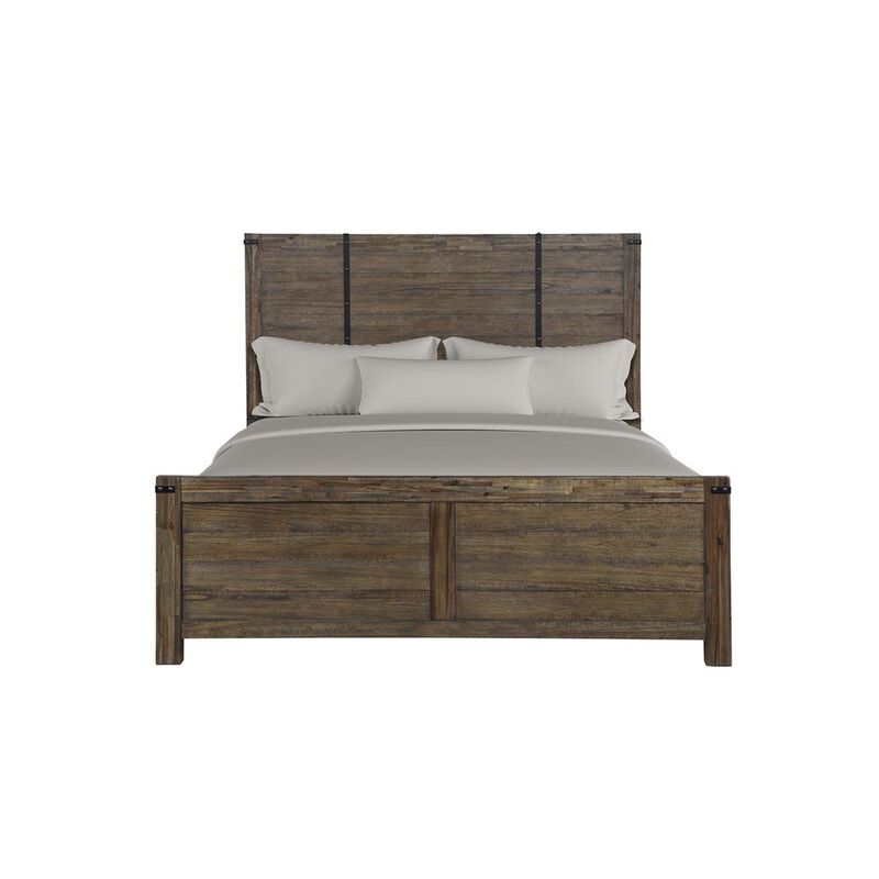 New Classic Furniture Furniture Galleon Traditional Queen Solid Wood Bed in Walnut