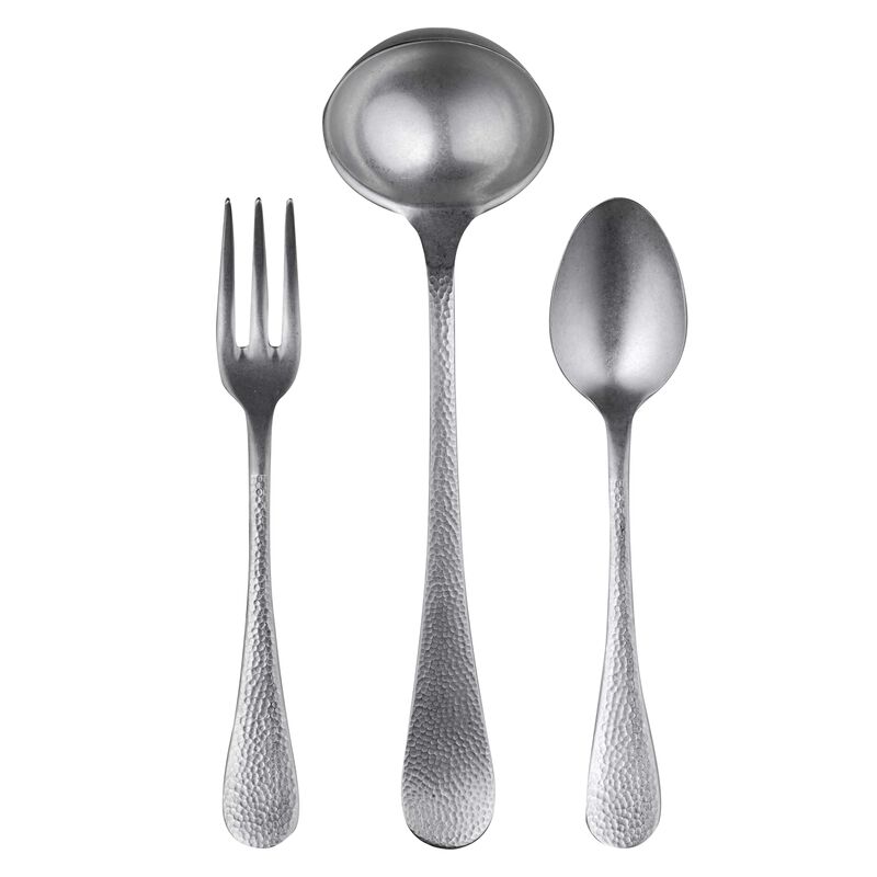 Epoque 3 Piece Serving Set in Pewter