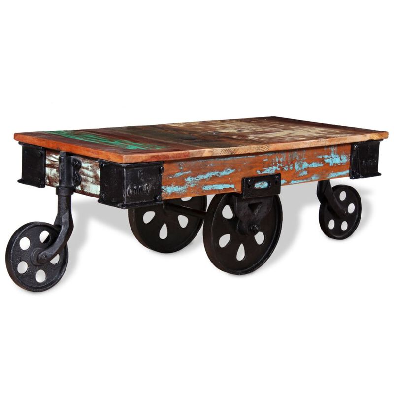 vidaXL Coffee Table Reclaimed Wood 35.4"x17.7"x13.8"