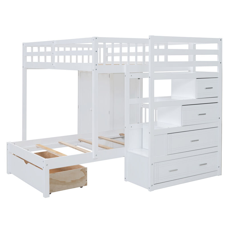 Merax Bunk Bed with Storage Staircase