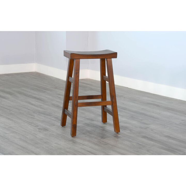 Sunny Designs Bar Saddle Seat Stool, Wood Seat