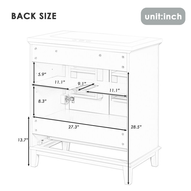 Merax Solid Bathroom Vanity Base without Sink