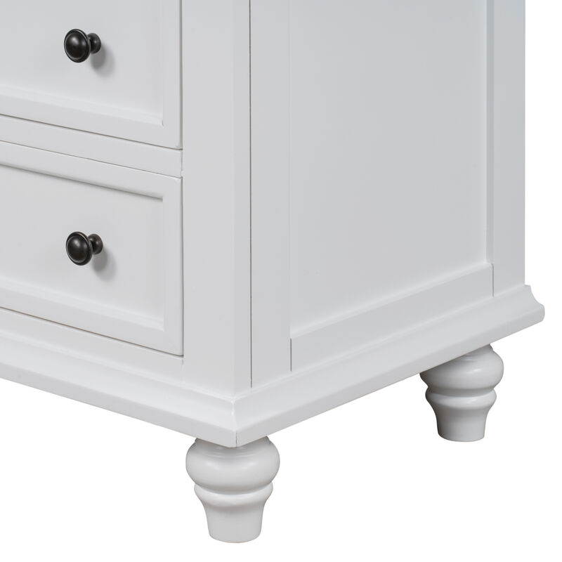 U_STYLE 3-Drawer Storage Wood Cabinet, End Table with Pull out Tray (As Same As WF199155AAK)