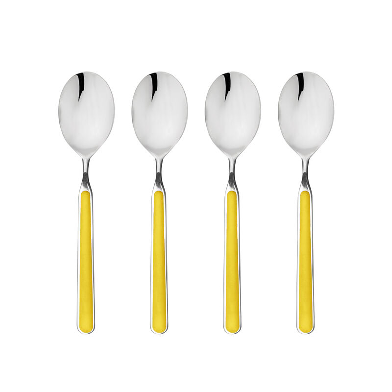 Fantasia 4-Piece American Coffee Spoon Set in Yellow