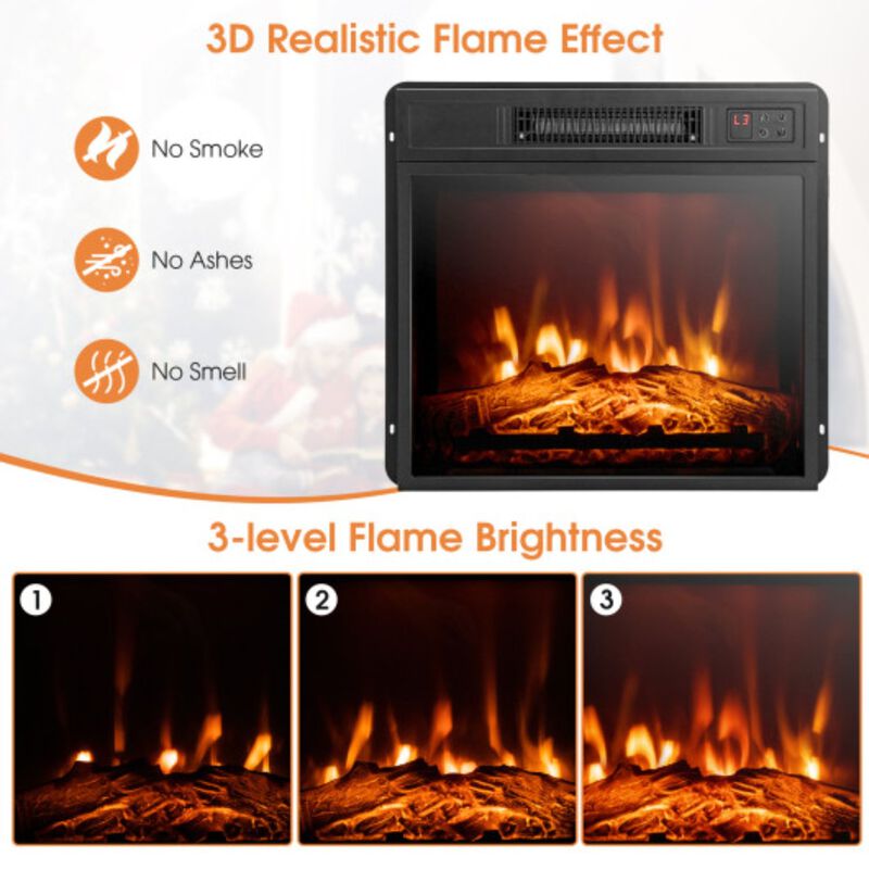 1400W TV Stand Electric Fireplace Mantel with Remote Control