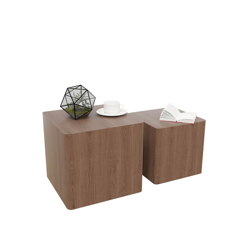 Walnut Nesting Tables Set - Living Room, Office, Bedroom