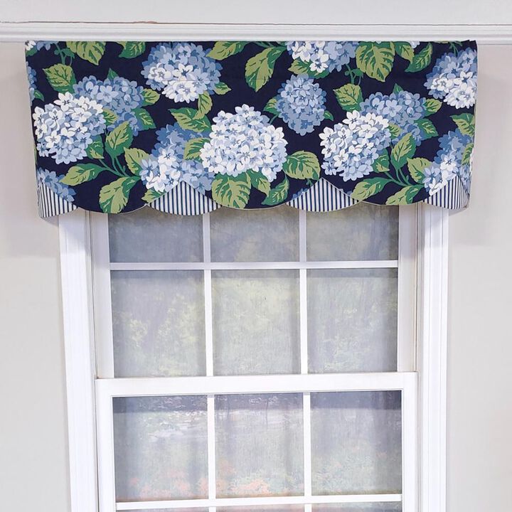 LF Home Luxurious Modern Design Classic Summer Wind Petticoat Style Window Valance 50" x 15" Black