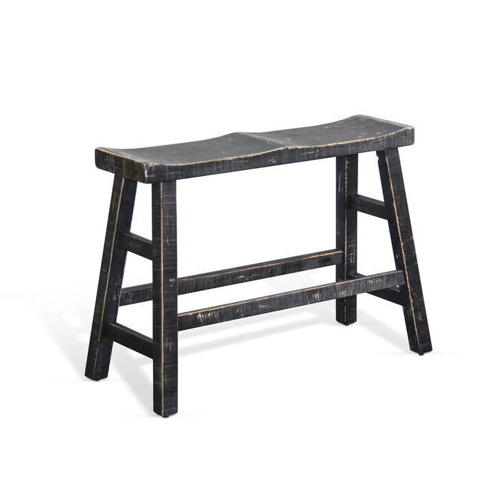 Sunny Designs Black Sand Counter Bench, Wood Seat