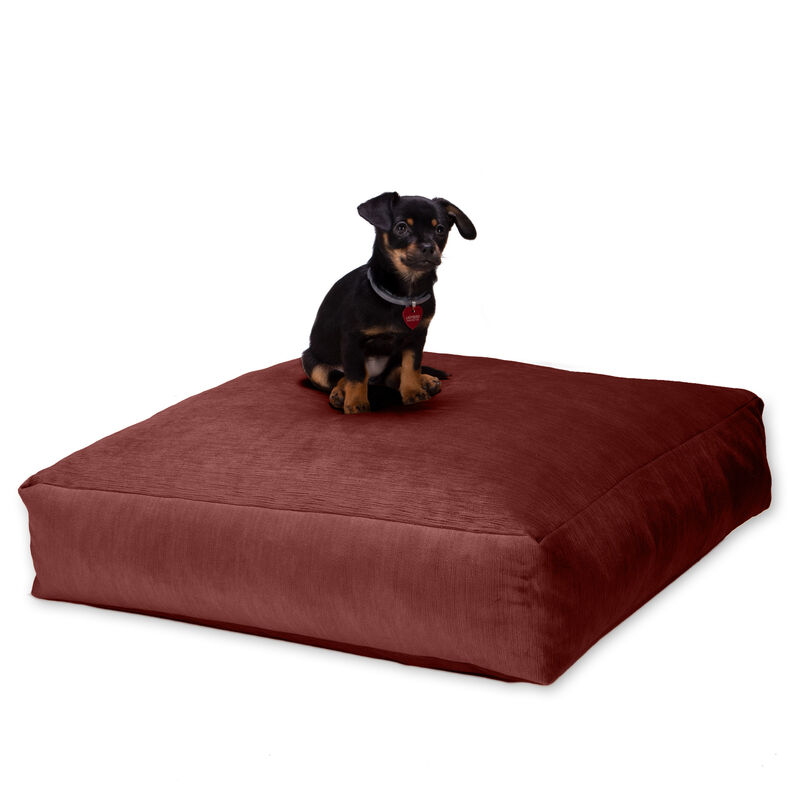Jaxx Brio Large Décor Floor Pillow / Meditation Yoga Cushion, Plush Microvelvet, Berry Red