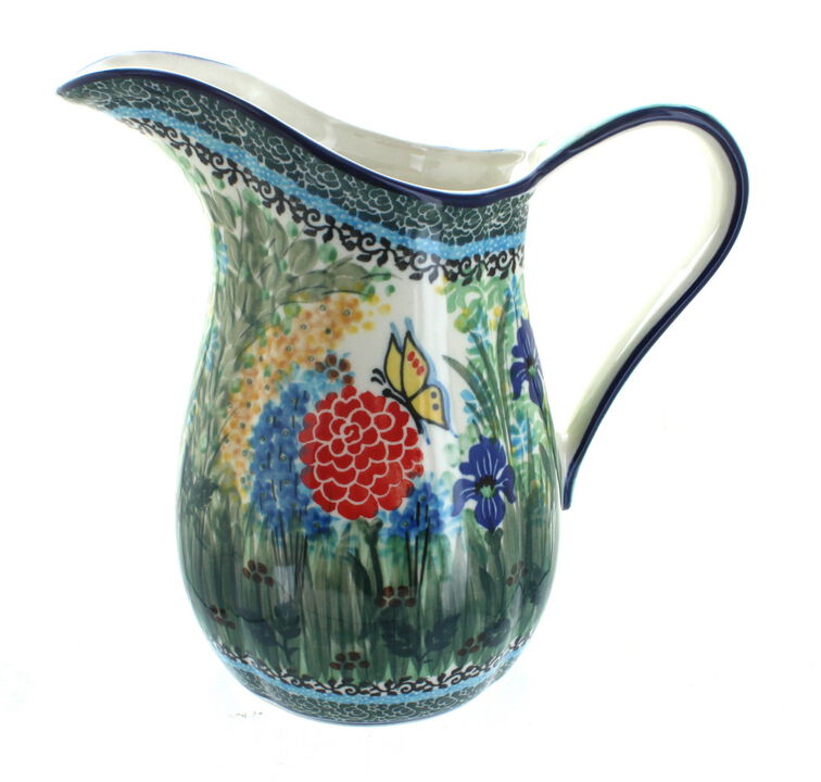 Blue Rose Polish Pottery Sapphire Fields Pitcher