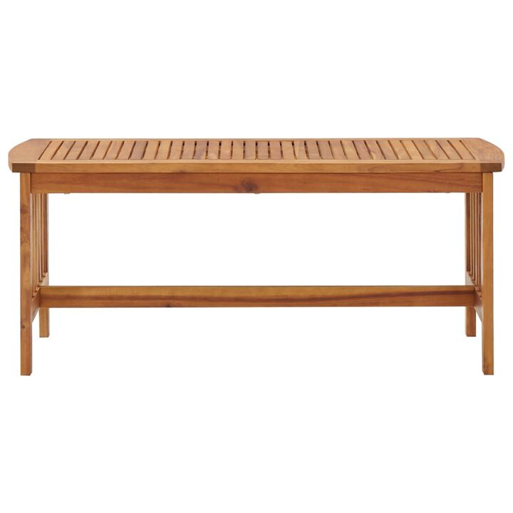 vidaXL Coffee Table 40.2"x19.7"x16.9" Solid Acacia Wood