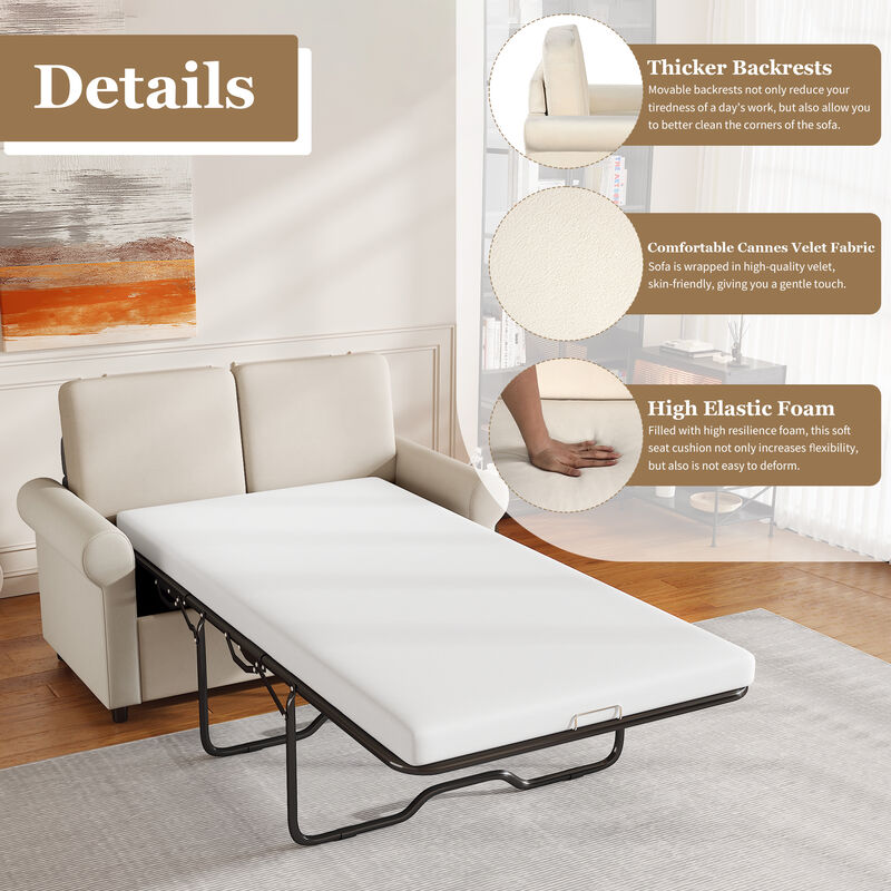 Merax Pull Out Sleeper Sofa Bed with Two USB Ports