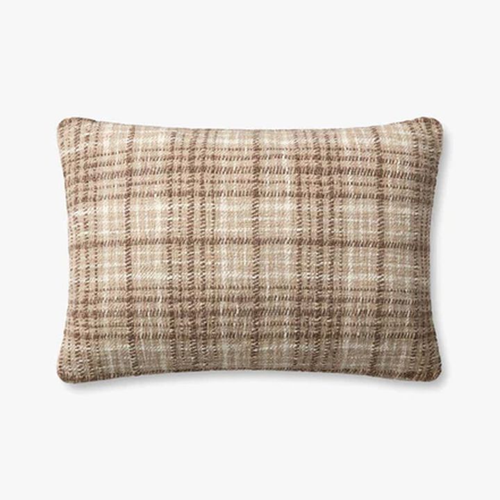 Beau PCJ0014 Brown /Ivory 16''x26'' Polyester Pillow by Chris Loves Julia x Loloi, Set of Two