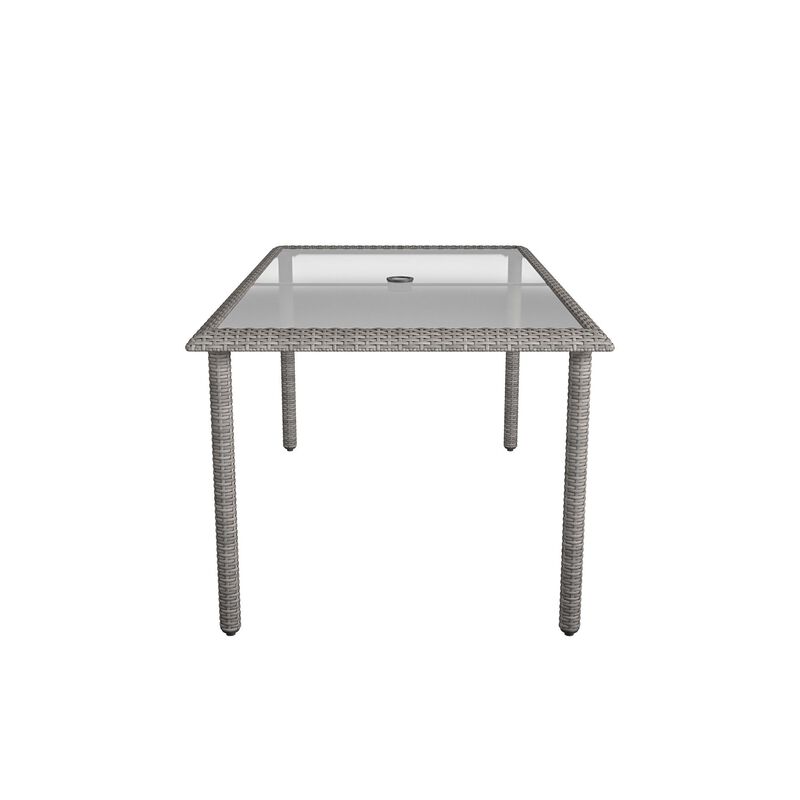 Lakewood Ranch Steel and Wicker 64" Dining Table