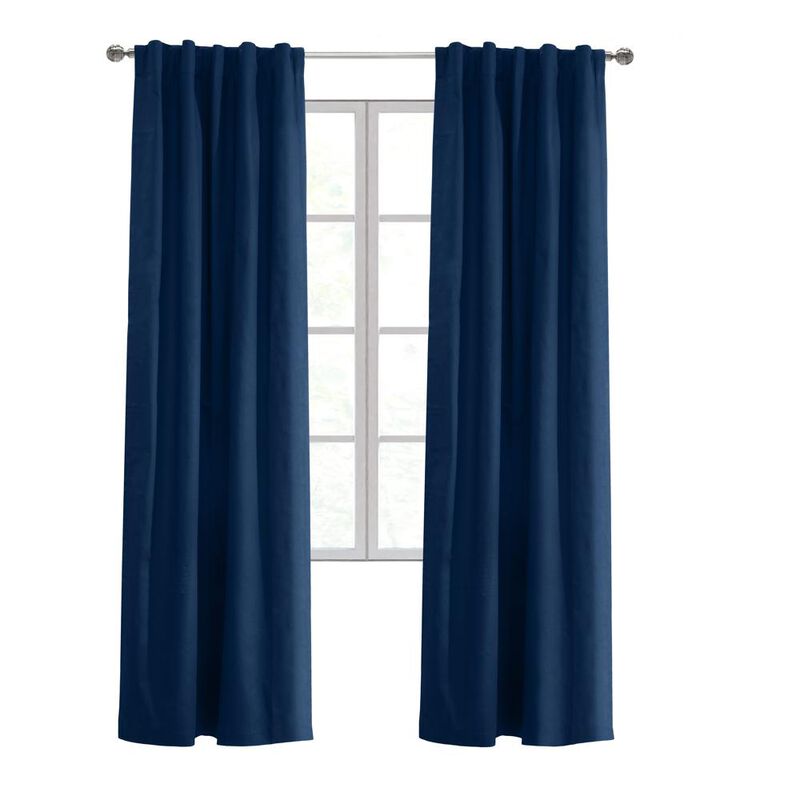 Thermalogic Weathermate Topsions Room Darkening Provides UV Protection Curtain Panel Pair Each 40" x 84" Navy