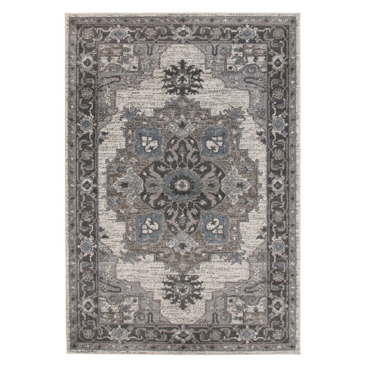 Alexandria Earley Taupe Medallion Area Rug 5'1"x7'6"