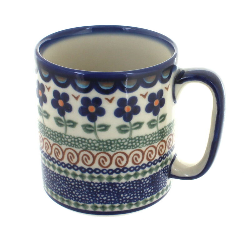 Blue Rose Polish Pottery Garden of Blue Coffee Mug