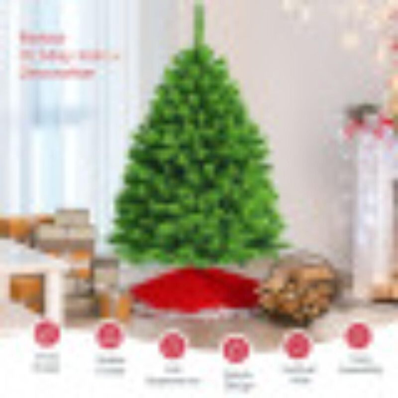 Snow Flocked Artificial Christmas Tree with Metal Stand