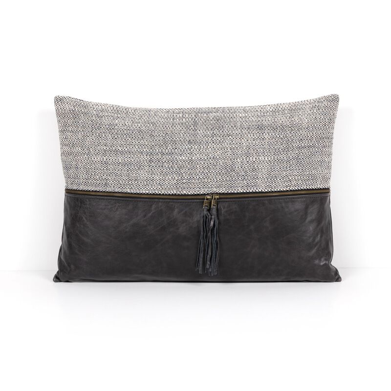 Leather & Linen Pillow