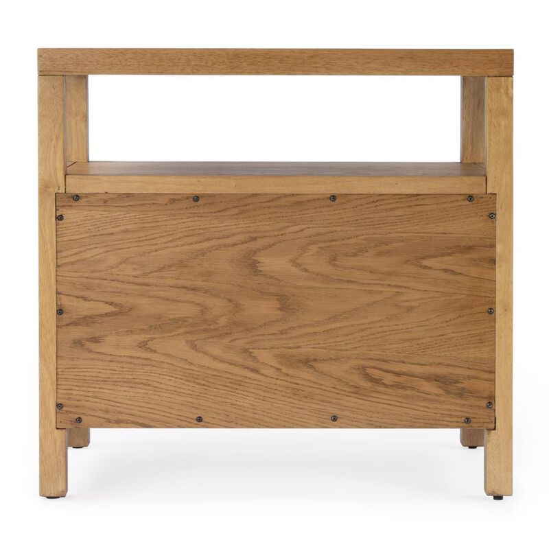 Butler Specialty Company Celine 2 Drawer Wide Nightstand, Natural