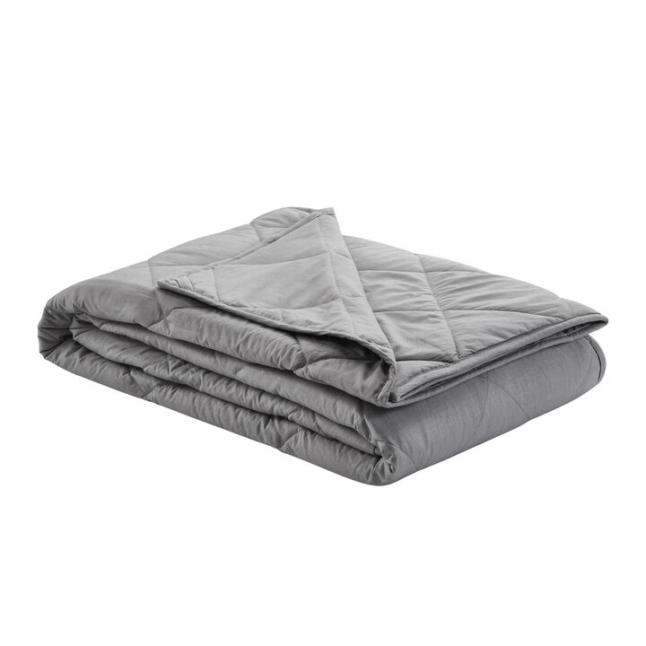 Cozy Tyme Jafan Weighted Blanket 8 Pound 48"x72", Grey