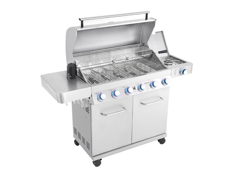 Monument Grills Classic Series | 6 Burner Stainless Steel Propane Gas Grill With Solid Lid