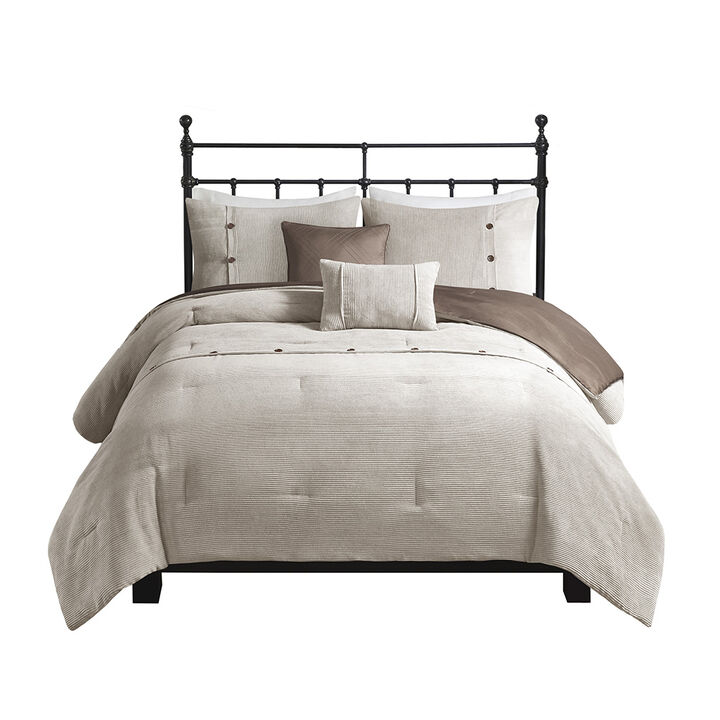 Gracie Mills Mary Plush Perfection: 5-Piece Corduroy Comforter Ensemble