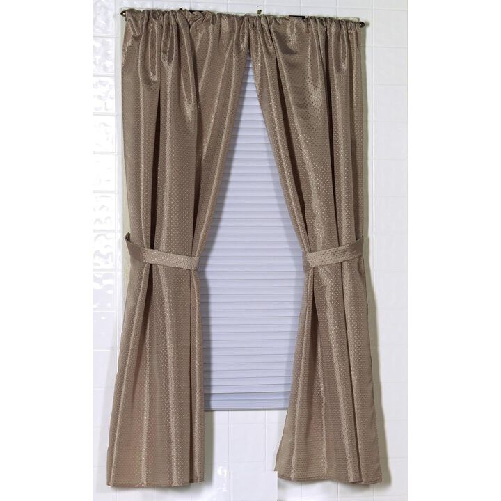 Carnation Home Fashions Home Decorative Lauren Diamond Piqued 100% Polyester Window Curtain