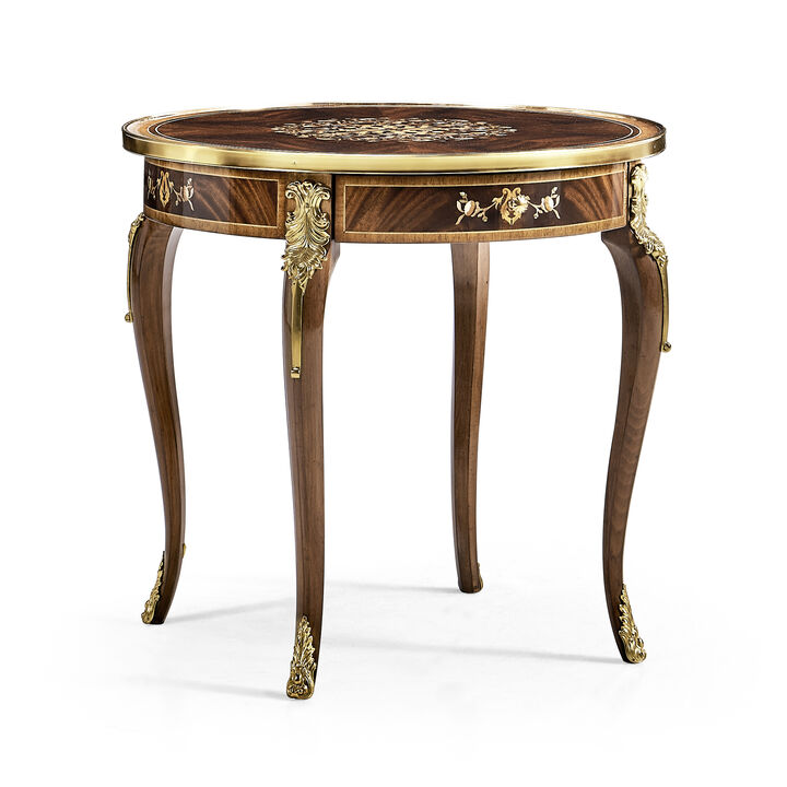 Mahogany & Pearl Accent Table