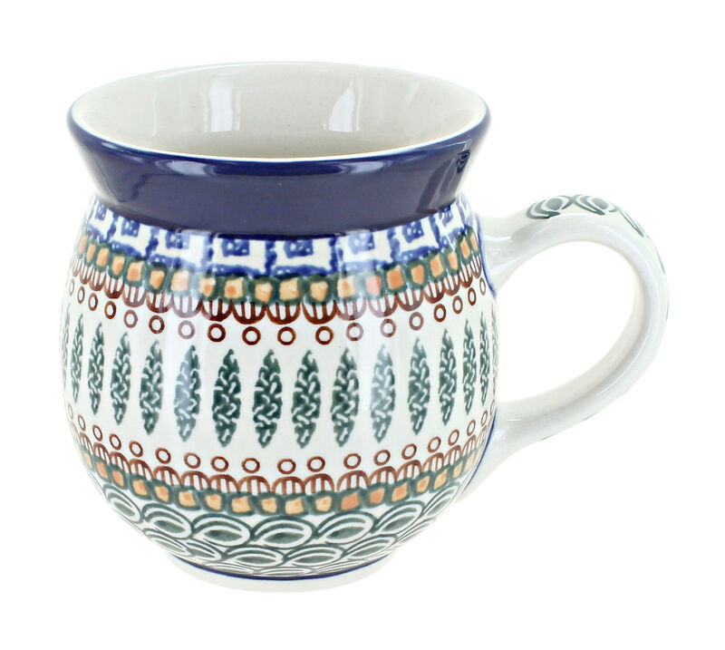 Blue Rose Polish Pottery December Joy Bubble Mug