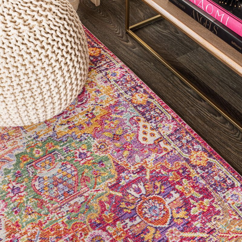 Flori Bohemian Medallion Area Rug