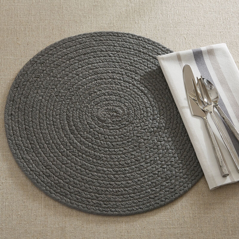 Split P Charcoal Essex Round Placemat Set of 4