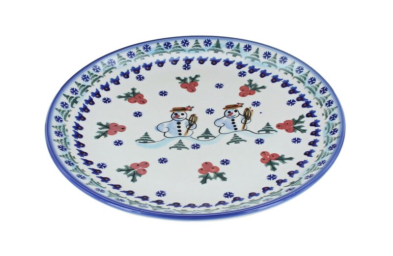 Blue Rose Polish Pottery Forget Me Not Dinner Plate