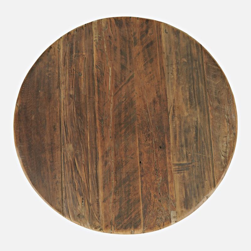 Jofran Reclamation 36 Round Rustic Reclaimed Solid Wood Coffee Table