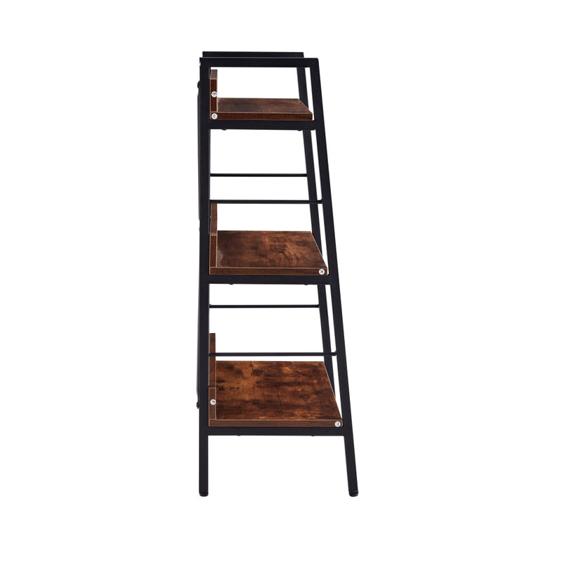3 Layer Display Bookshelf Ladder Shelf Storage Shelves Rack