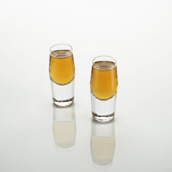 Raye Heavy Base Crystal Shot Glasses Set of 2