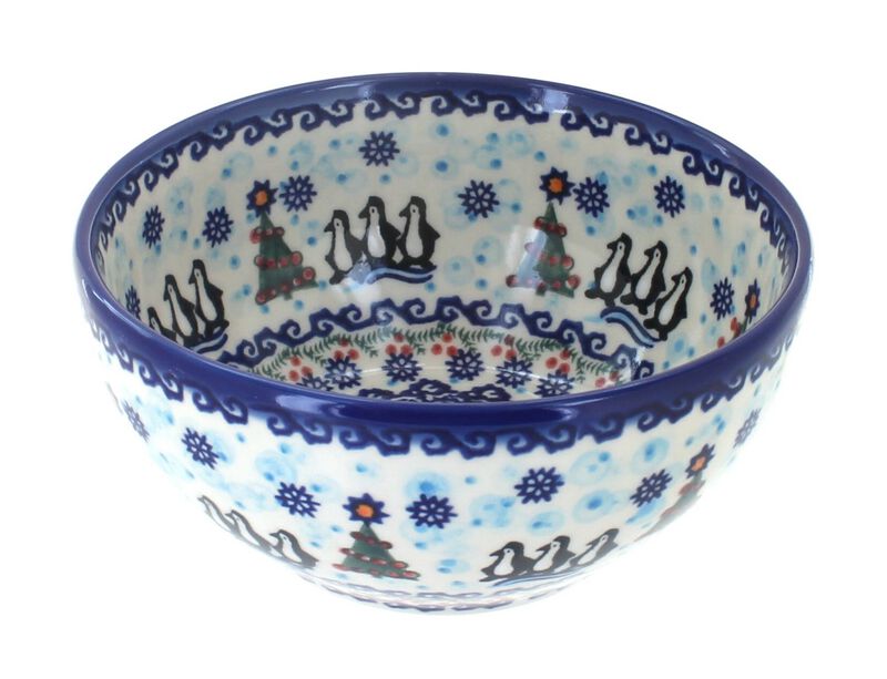 Blue Rose Polish Pottery Reindeer Delight Cereal/Soup Bowl