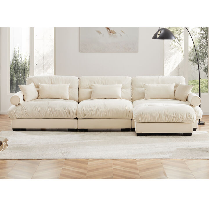 Merax Luxury Modular Sectional Sofa Couch,Oversized L Shaped Cloud Couch for Living Room