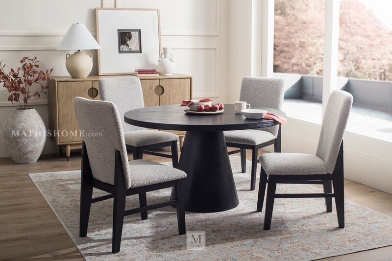 Portland 52" Black Dining Table