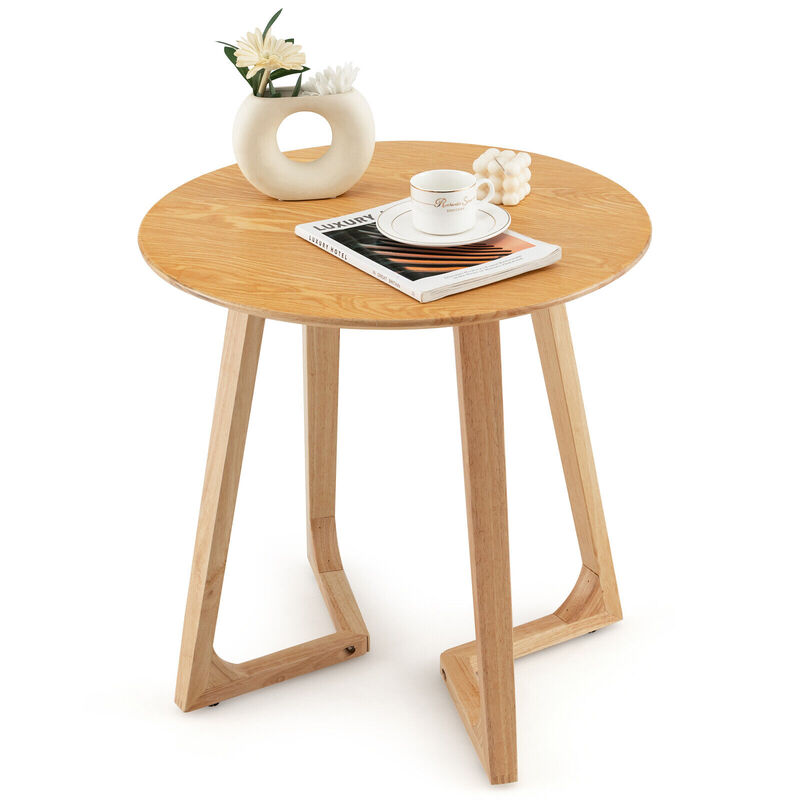 24 Inch Round End Table with Adjustable Foot Pads