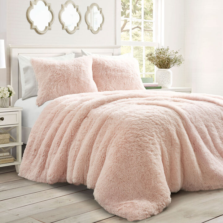 Emma Faux Fur Comforter 3-Pc Set